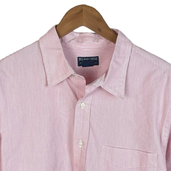 BF1301 Men’s Polo Ralph Lauren Jeans Co. Striped Button Down Shirt L - Picture 3 of 4